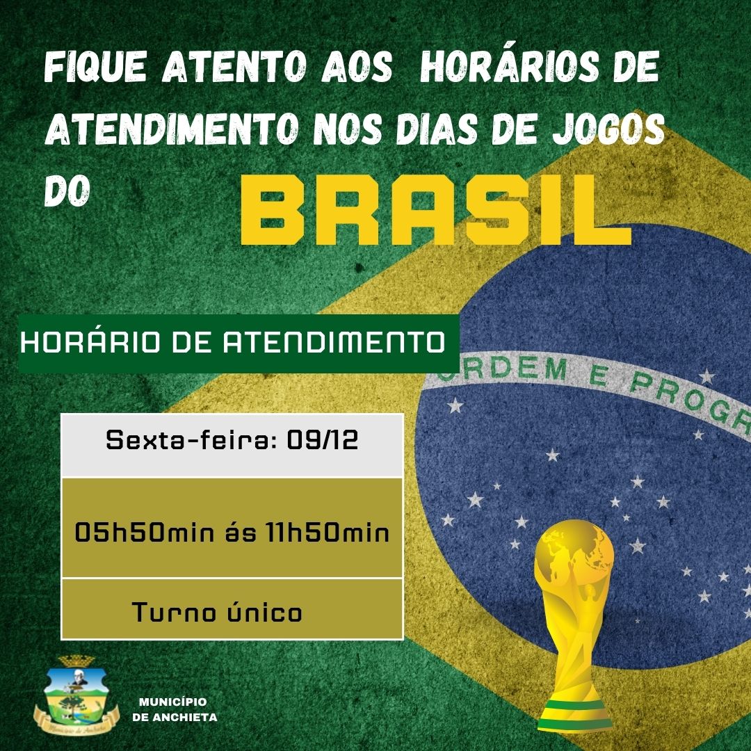 Prefeitura de Santana do Ipanema define expediente durante jogos da Seleção  Brasileira na Copa do Mundo - Sertão na Hora